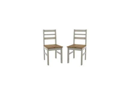 Core Linea Grey Set of 2 Dining Chairs