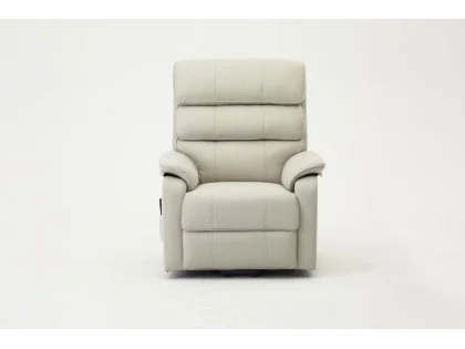 TGC Lewis Single Motor Light Grey Air Leather Riser Recliner Chair