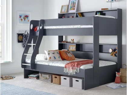 Bedmaster Oliver Onyx Grey Triple Bunk Bed Frame Bedmaster Oliver Onyx Grey Triple Bunk Bed Frame