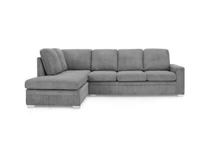 TGC Allison Grey Fabric Jumbo Left Hand Corner Sofa TGC Allison Grey Fabric Jumbo Left Hand Corner Sofa