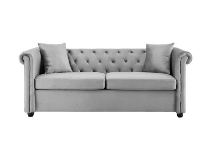 TGC Cambridge Grey Velvet Fabric 3 Seater Sofa TGC Cambridge Grey Velvet Fabric 3 Seater Sofa