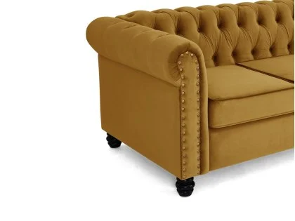 TGC Chester Gold Velvet Fabric 2 Seater Sofa TGC Chester Gold Velvet Fabric 2 Seater Sofa