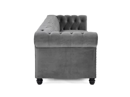 TGC Chester Grey Velvet Fabric 3 Seater Sofa TGC Chester Grey Velvet Fabric 3 Seater Sofa