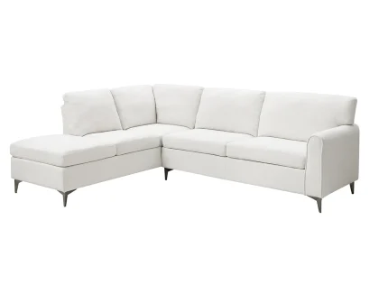 TGC Elise White Boucle Fabric Left Hand Corner Sofa TGC Elise White Boucle Fabric Left Hand Corner Sofa