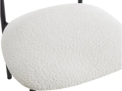 TGC Elliot Set of 2 White Boucle Fabric Dining Chairs TGC Elliot Set of 2 White Boucle Fabric Dining Chairs