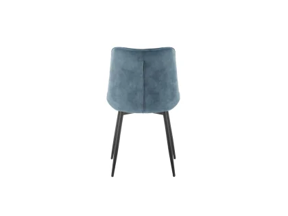 TGC Gemma Set of 2 Blue Velvet Fabric Dining Chairs TGC Gemma Set of 2 Blue Velvet Fabric Dining Chairs