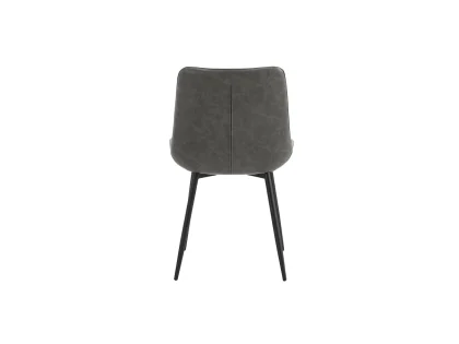 TGC Gemma Set of 2 Grey Faux Leather Dining Chairs TGC Gemma Set of 2 Grey Faux Leather Dining Chairs