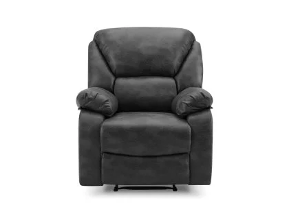 TGC George Black Faux Leather Manual Recliner Chair TGC George Black Faux Leather Manual Recliner Chair