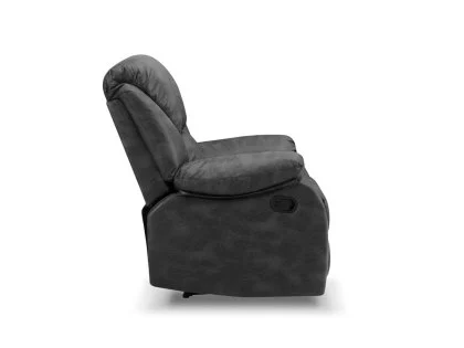 TGC George Black Faux Leather Manual Recliner Chair TGC George Black Faux Leather Manual Recliner Chair