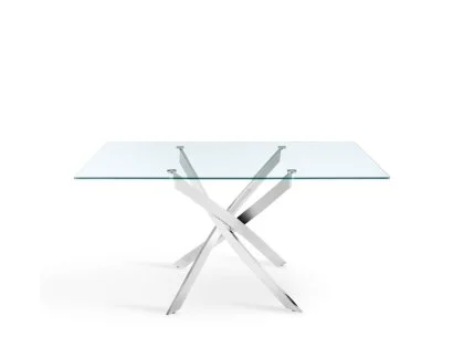TGC Lucy 150cm Rectangular Glass Dining Table TGC Lucy 150cm Rectangular Glass Dining Table