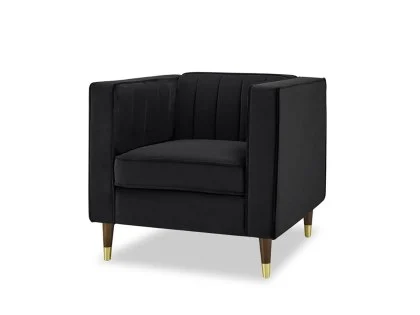 TGC Tammy Black Velvet Fabric Chair TGC Tammy Black Velvet Fabric Chair