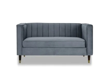 TGC Tammy Grey Velvet Fabric 2 Seater Sofa TGC Tammy Grey Velvet Fabric 2 Seater Sofa