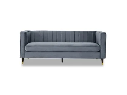 TGC Tammy Grey Velvet Fabric 3 Seater Sofa TGC Tammy Grey Velvet Fabric 3 Seater Sofa