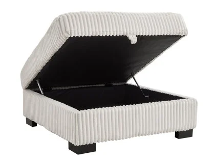 TGC Tracey Cream Cord Fabric Storage Footstool TGC Tracey Cream Cord Fabric Storage Footstool