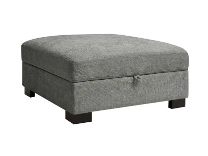 TGC Tracey Grey Chenille Fabric Storage Footstool TGC Tracey Grey Chenille Fabric Storage Footstool