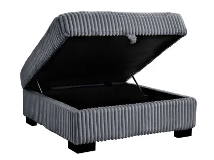 TGC Tracey Grey Cord Fabric Storage Footstool TGC Tracey Grey Cord Fabric Storage Footstool