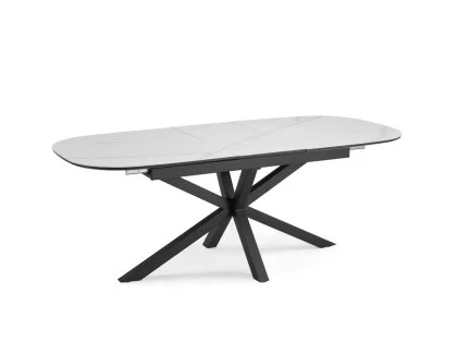 TGC Vincent White Ceramic Extending Dining Table TGC Vincent White Ceramic Extending Dining Table