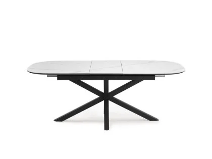 TGC Vincent White Ceramic Extending Dining Table TGC Vincent White Ceramic Extending Dining Table