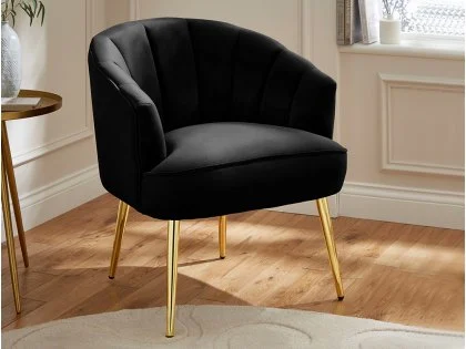 GFW Pettine Black Fabric Accent Chair GFW Pettine Black Fabric Accent Chair