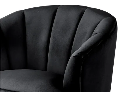 GFW Pettine Black Fabric Accent Chair GFW Pettine Black Fabric Accent Chair