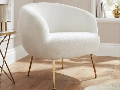 GFW Ada Cream Boucle Fabric Accent Chair GFW Ada Cream Boucle Fabric Accent Chair
