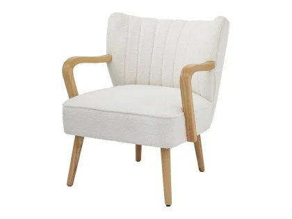 GFW Enzo Cream Boucle Fabric Accent Chair GFW Enzo Cream Boucle Fabric Accent Chair