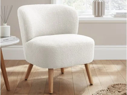GFW Evie Boucle Cream Fabric Accent Chair GFW Evie Boucle Cream Fabric Accent Chair