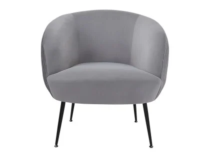 GFW Kamilah Grey Pleated Velvet Fabric Accent Chair GFW Kamilah Grey Pleated Velvet Fabric Accent Chair