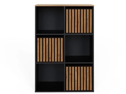 GFW Kube 2x3 Black and Walnut Shelf Storage Cube GFW Kube 2x3 Black and Walnut Shelf Storage Cube