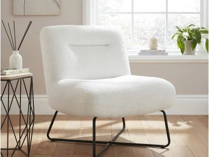 GFW Willow Cream Boucle Fabric Accent Chair GFW Willow Cream Boucle Fabric Accent Chair
