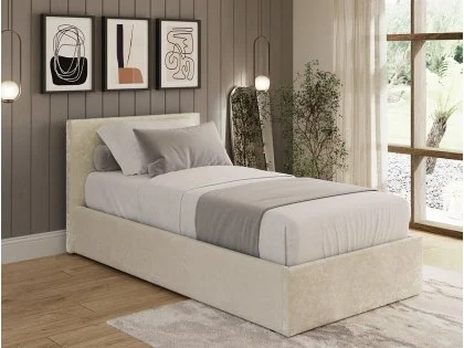 GFW Cream Crushed Velvet Ottoman Storage Bed Frame GFW Cream Crushed Velvet Ottoman Storage Bed Frame