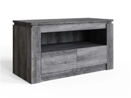 GFW Canyon Charcoal Grey 2 Drawer TV Unit GFW Canyon Charcoal Grey 2 Drawer TV Unit