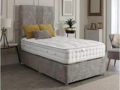 Clearance - Willow & Eve Bed Co. Innovation Comfort Pocket 3000 3ft6 Large Single Divan Bed with 2 drawers & Headboard in Naples Cream Clearance - Willow & Eve Bed Co. Innovation Comfort Pocket 3000 3ft6 Large Single Divan Bed with 2 drawers & Headboard in Naples Cream