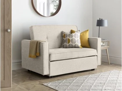 Bedmaster Troy Natural Fabric Sofa Bed Bedmaster Troy Natural Fabric Sofa Bed