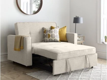 Bedmaster Troy Natural Fabric Sofa Bed Bedmaster Troy Natural Fabric Sofa Bed