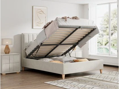 Bedmaster Rhodes Warmstone Velvet Fabric Ottoman Bed Frame Bedmaster Rhodes Warmstone Velvet Fabric Ottoman Bed Frame