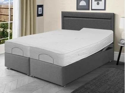 Clearance - Willow & Eve Aloe Vera Pocket 1000 6ft Super King Size Electric Adjustable Bed with 2 Drawers in Venice Silver Clearance - Willow & Eve Aloe Vera Pocket 1000 6ft Super King Size Electric Adjustable Bed with 2 Drawers in Venice Silver