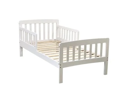 Kidsaw Jinsen White Wooden Toddler Bed Kidsaw Jinsen White Wooden Toddler Bed