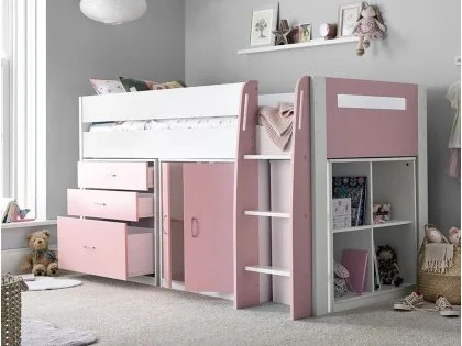 Bedmaster Lacy Pink Mid Sleeper Bed Frame Bedmaster Lacy Pink Mid Sleeper Bed Frame