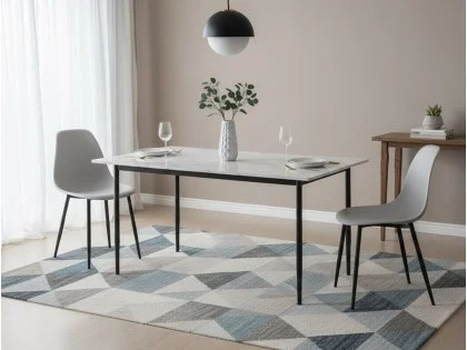 Core Aspen Curve Chair Set of 2 Grey Plastic Seats Core Aspen Curve Chair Set of 2 Grey Plastic Seats