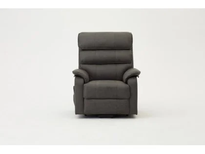 Clearance - TGC Lewis Single Motor Dark Grey Fabric Riser Recliner Chair Clearance - TGC Lewis Single Motor Dark Grey Fabric Riser Recliner Chair