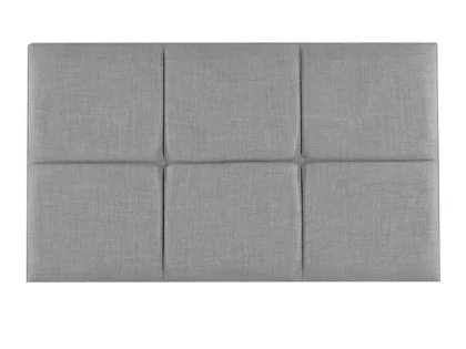 Clearance - Deluxe Harber 4ft Small Double Fabric Strutted Headboard in Alessia Silver Clearance - Deluxe Harber 4ft Small Double Fabric Strutted Headboard in Alessia Silver