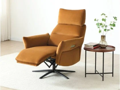 Kyoto Austin Ochre Velvet Fabric Power Recliner Chair Kyoto Austin Ochre Velvet Fabric Power Recliner Chair