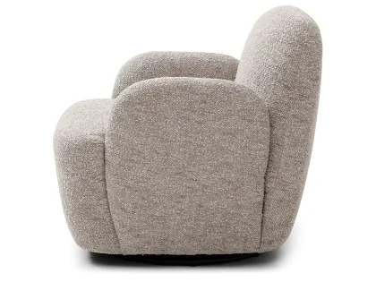 Kyoto Micky Natural Textured Boucle Fabric Swivel Chair Kyoto Micky Natural Textured Boucle Fabric Swivel Chair