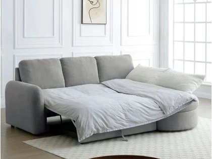 Kyoto Mallory Taupe Chenille Fabric Corner Sofa Bed Kyoto Mallory Taupe Chenille Fabric Corner Sofa Bed