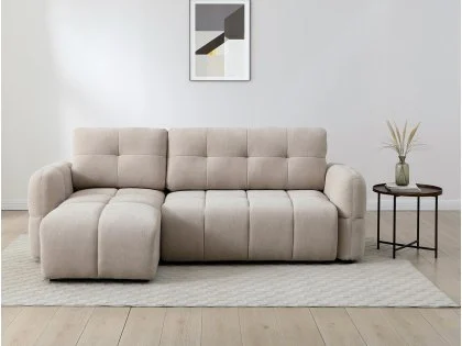Kyoto Morgan Taupe Chenille Fabric Corner Sofa Bed Kyoto Morgan Taupe Chenille Fabric Corner Sofa Bed