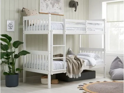 Birlea Benji White Wooden Bunk Bed Frame Birlea Benji White Wooden Bunk Bed Frame