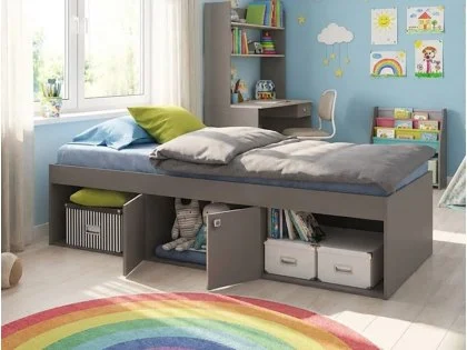 Kidsaw Low Grey Cabin Bed Frame Kidsaw Low Grey Cabin Bed Frame
