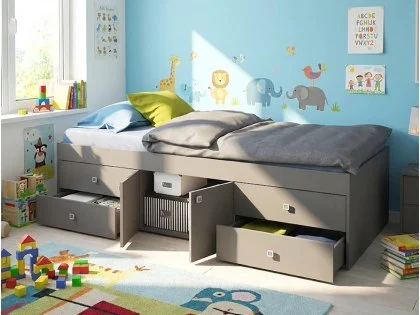 Kidsaw Captain's Grey Cabin Bed Frame Kidsaw Captain's Grey Cabin Bed Frame