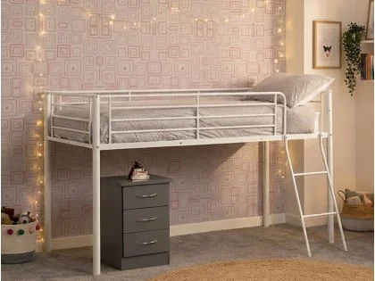 Seconique Kora White Metal Mid Sleeper Bed Frame Seconique Kora White Metal Mid Sleeper Bed Frame
